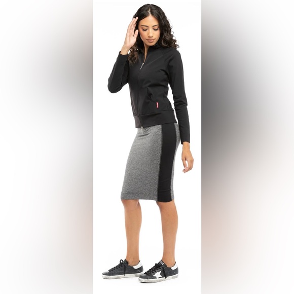 Hard Tail Gray and Black Pencil Skirt - Picture 7 of 11